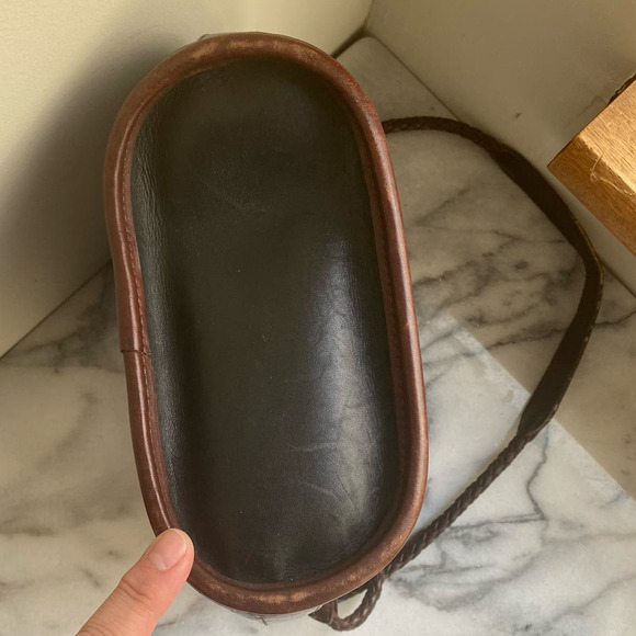 Vintage Brighton Cheryl Crossbody Leather Bag Alligator Embossed Black Brown 90s - Picture 4 of 11